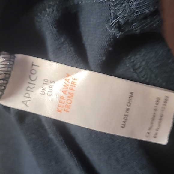 Apricot Teal Sweater w Shoulder Zipper, Sz 10 - Picture 7 of 8